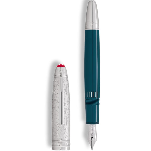 Montblanc Meisterstück Teal Precious Resin Platinum-Coated Cap Fountain Pen