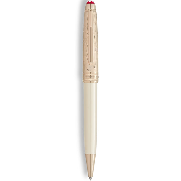 Montblanc Meisterstück Signature Gold-Coated Ivory Resin Ballpoint Pen
