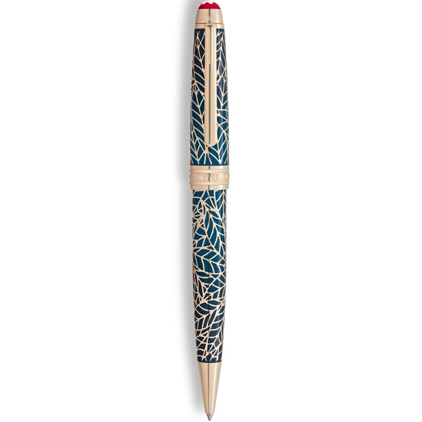Montblanc Meisterstück Teal Degrade Lacquer Signature Gold Ballpoint Pen