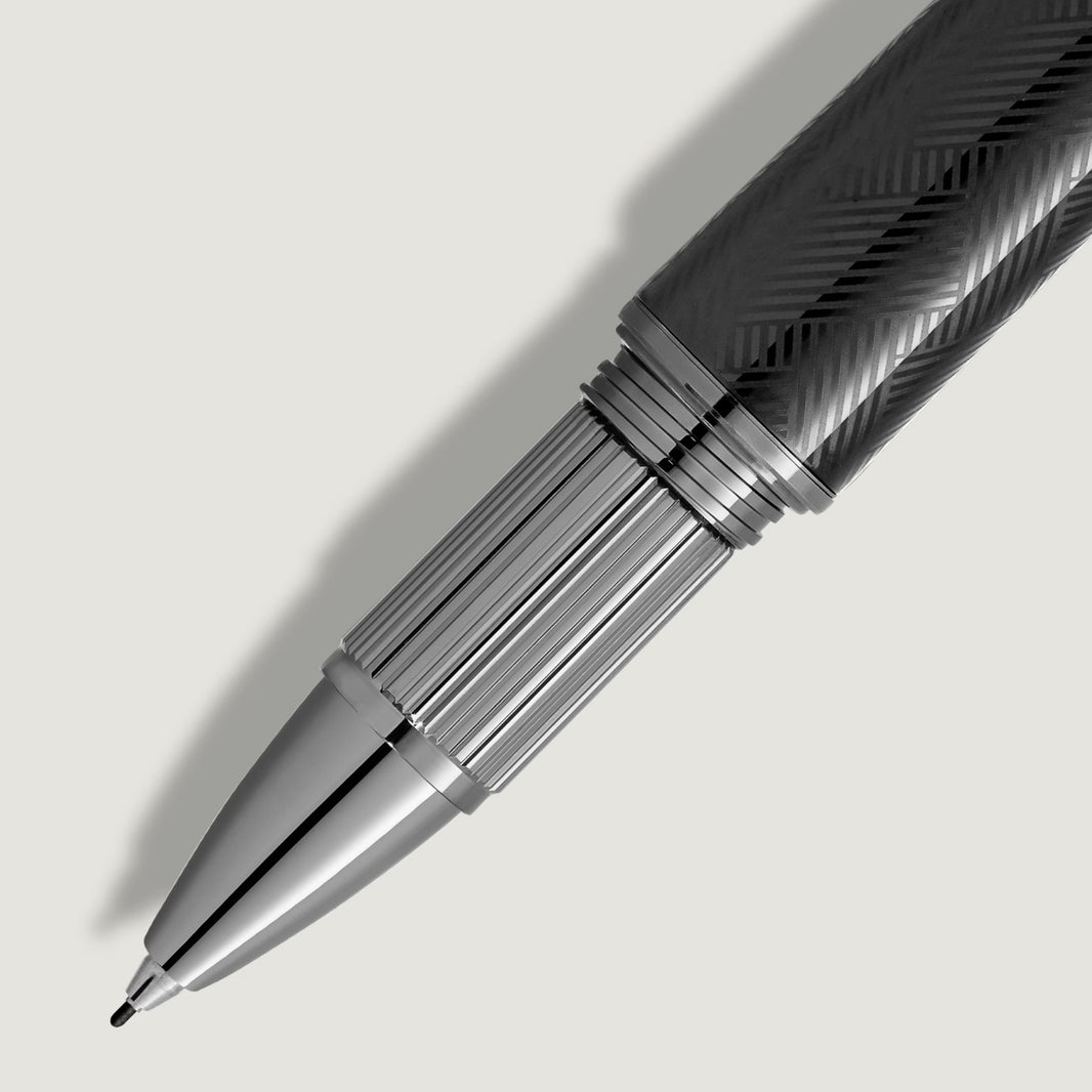Montblanc Engraved Extreme Pattern Metal Fineliner Pen - Black