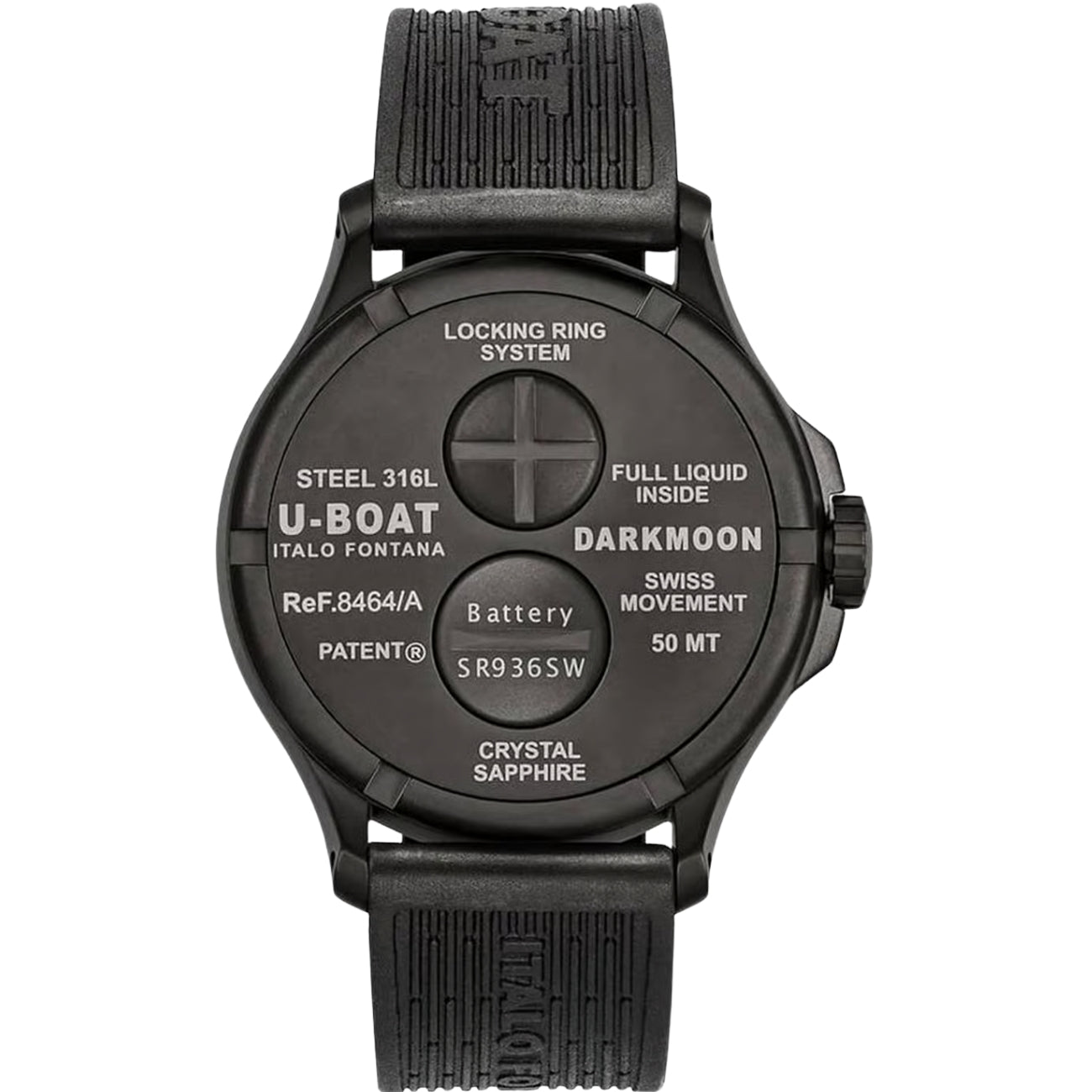 U-Boat Black Dial Stainless Steel 44 MM Men 8464-C