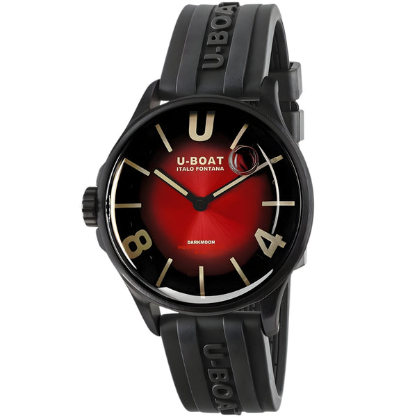 U-Boat Red Dial Stainless Steel 40 MM Men 9501