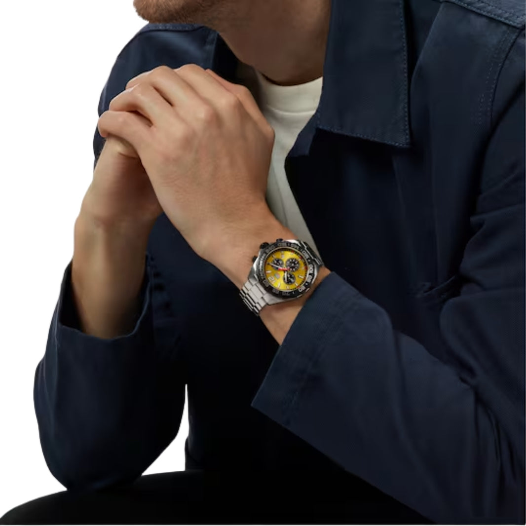 TAG Heuer Yellow Dial Quartz Men Watch 43 mm CAZ101AM.BA0842