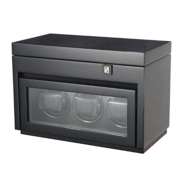 Paul Design Gentlemen 3+5 Watch Winder Black Highgloss