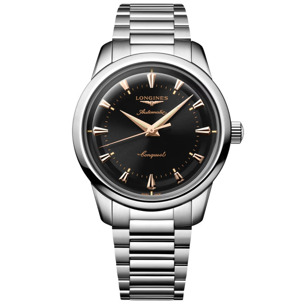 LONGINES Black grained Men Watch L16504526