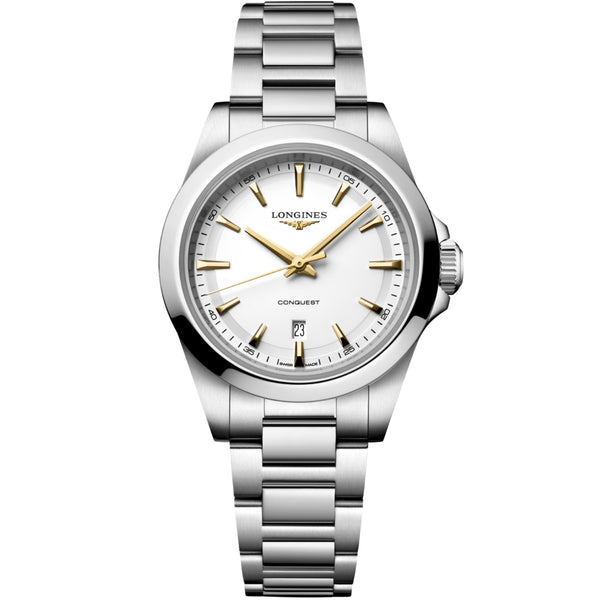 Longines Conquest White Sandblasted Dial 30mm Watch L33504126