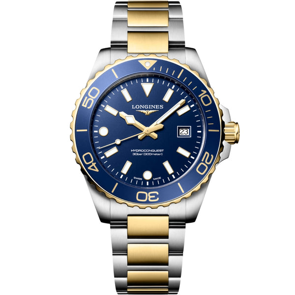 Longines HydroConquest Two-Tone Yellow PVD Blue Dial Watch L37693967
