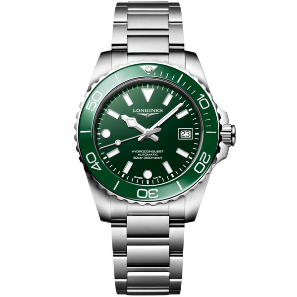 Longines HydroConquest Green Dial 39mm Women's Watch L37794066