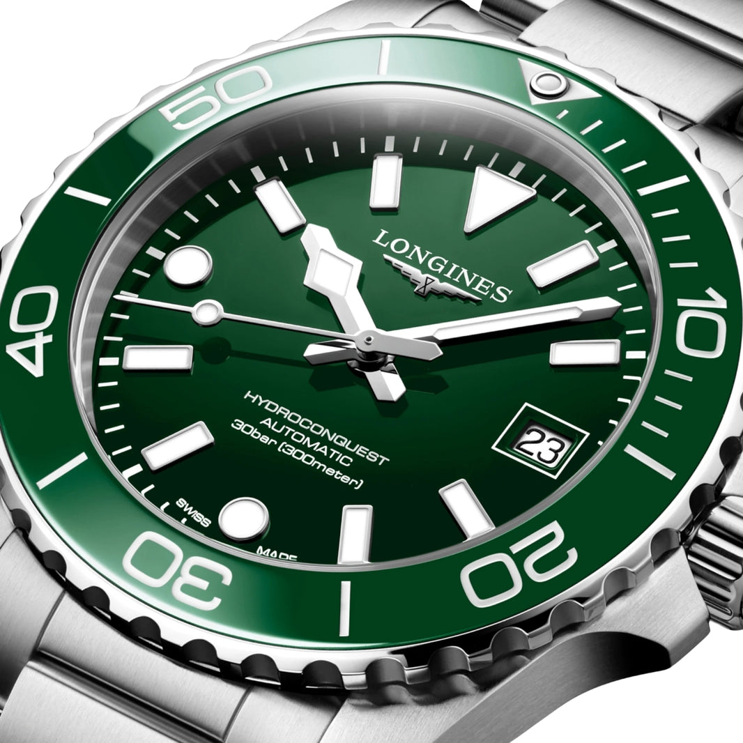 Longines HydroConquest Green Dial 39mm Women's Watch L37794066