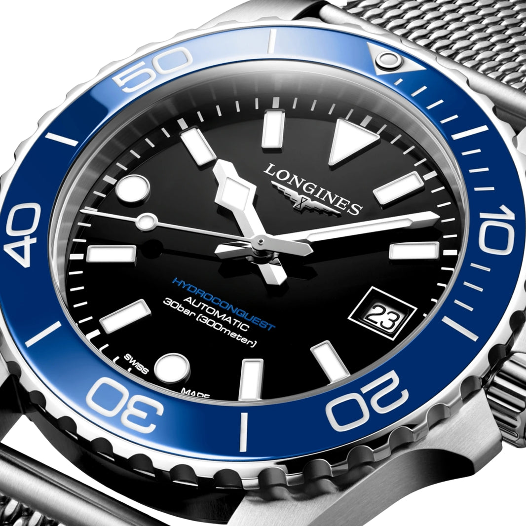 Longines HydroConquest Black Dial 39mm Men's Watch L37794906