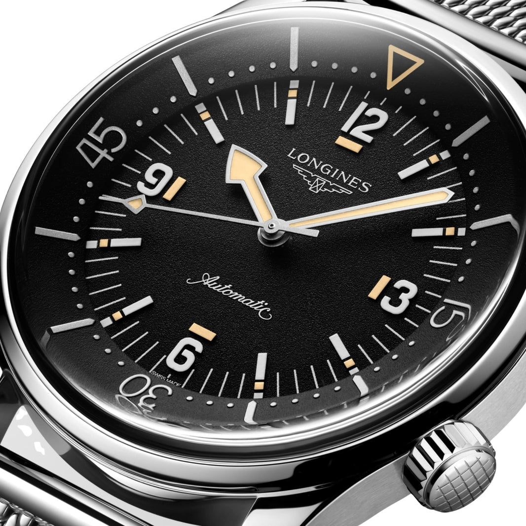 Longines Legend Diver Black Grained Dial 42mm Watch L37954599