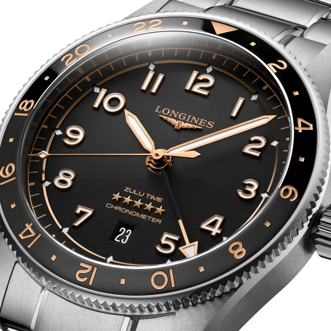 LONGINES Black matt Men Watch L38124506