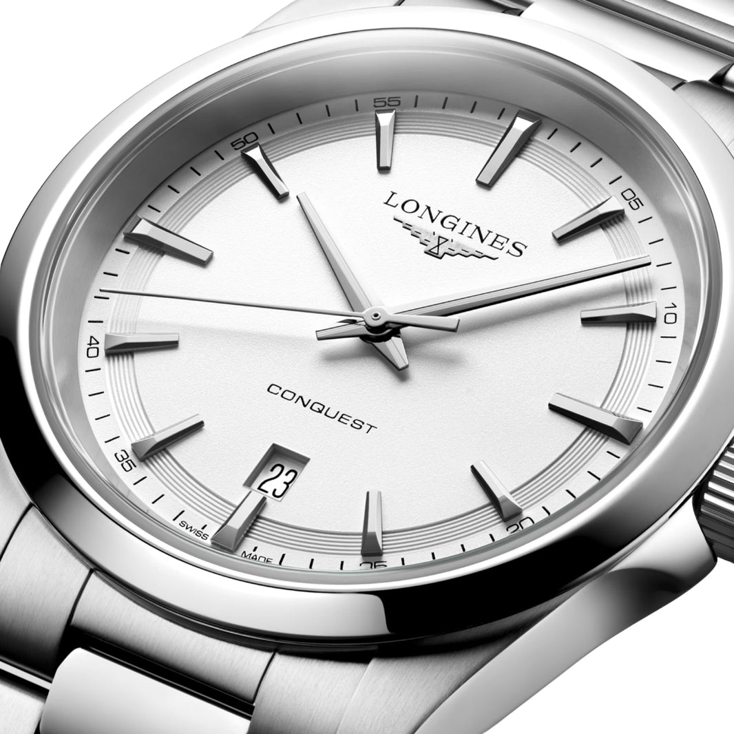 Longines Conquest White Sandblasted Dial 41mm Watch L38604126