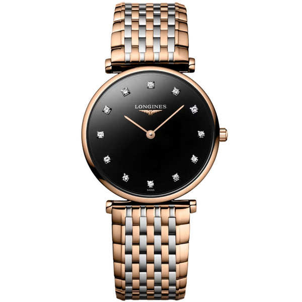 LONGINES Black lacquered polished Women Watch L45121577