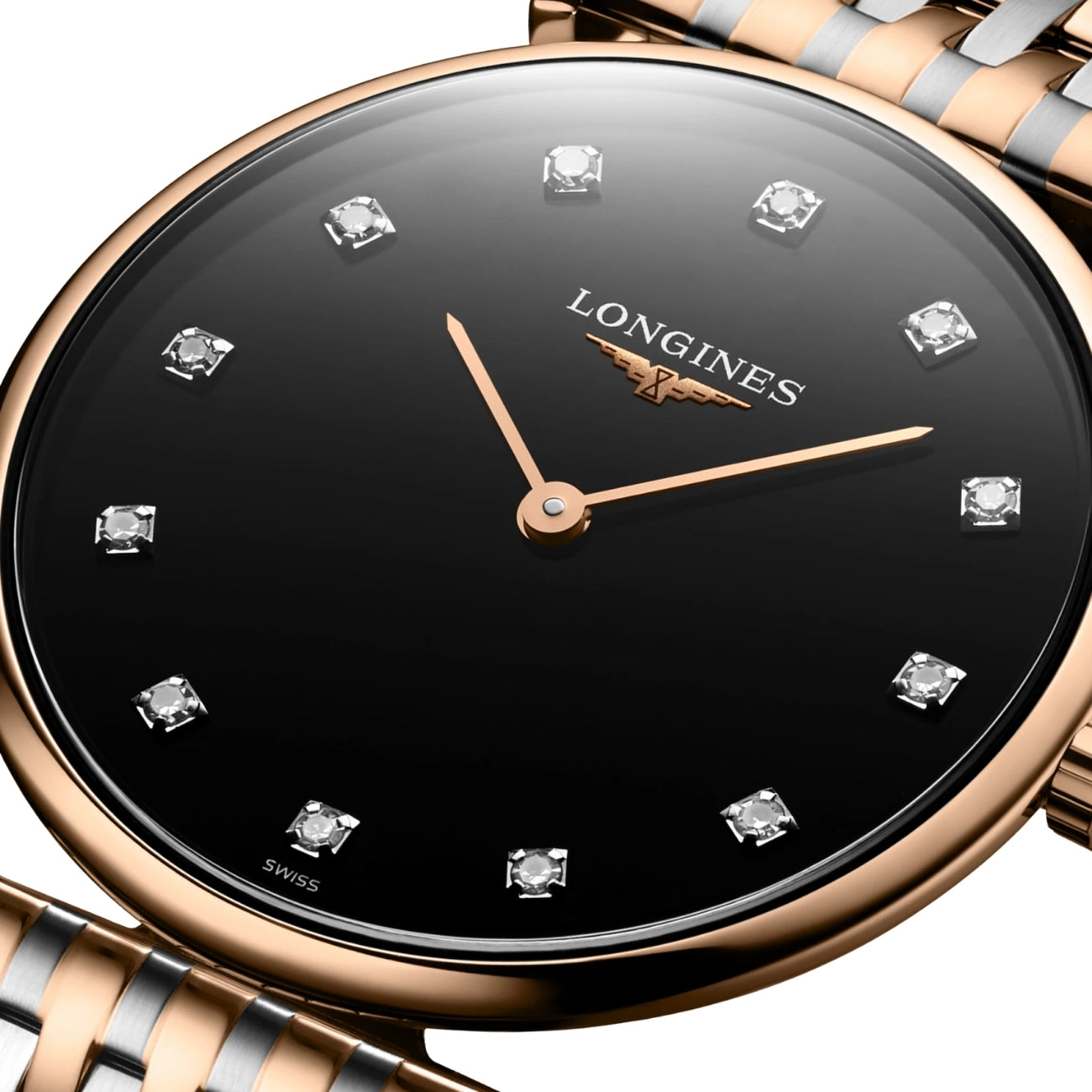 LONGINES Black lacquered polished Women Watch L45121577