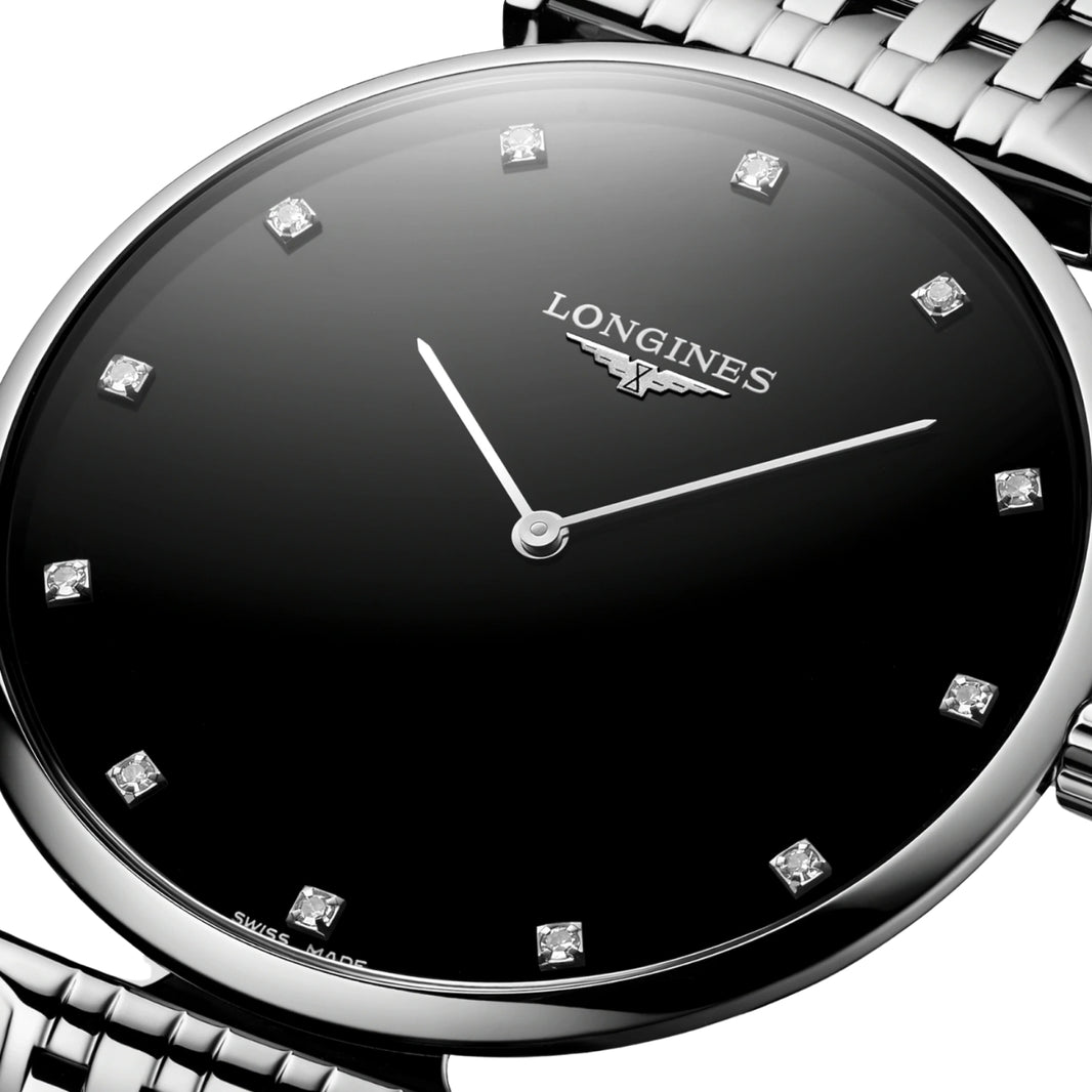 Longines Black lacquered polished Men Watch L48664586