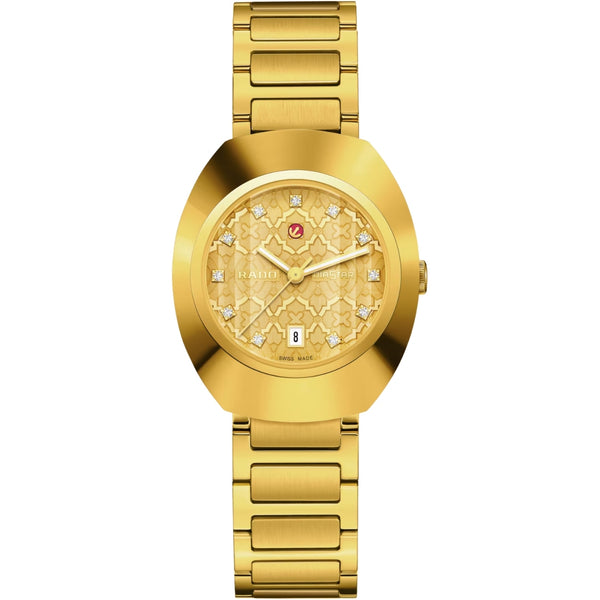 Rado DiaStar Original Automatic Yellow Dial Yellow Gold Stainless Steel Women's Watch R12171263