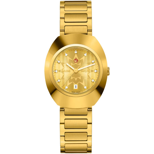 Rado DiaStar Original Automatic Yellow Dial Yellow Gold Stainless Steel Women's Watch R12171663