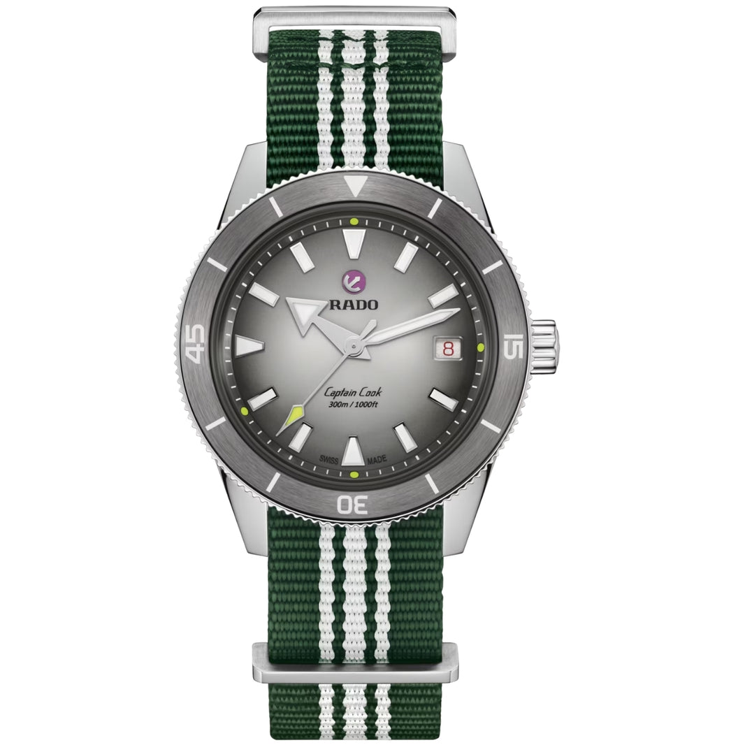 Rado Captain Cook Automatic White Dial Fabric Strap Men's Watch R32222108