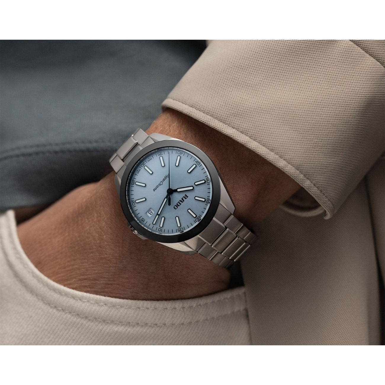 Rado HyperChrome Quartz Ice Blue Men R32280213