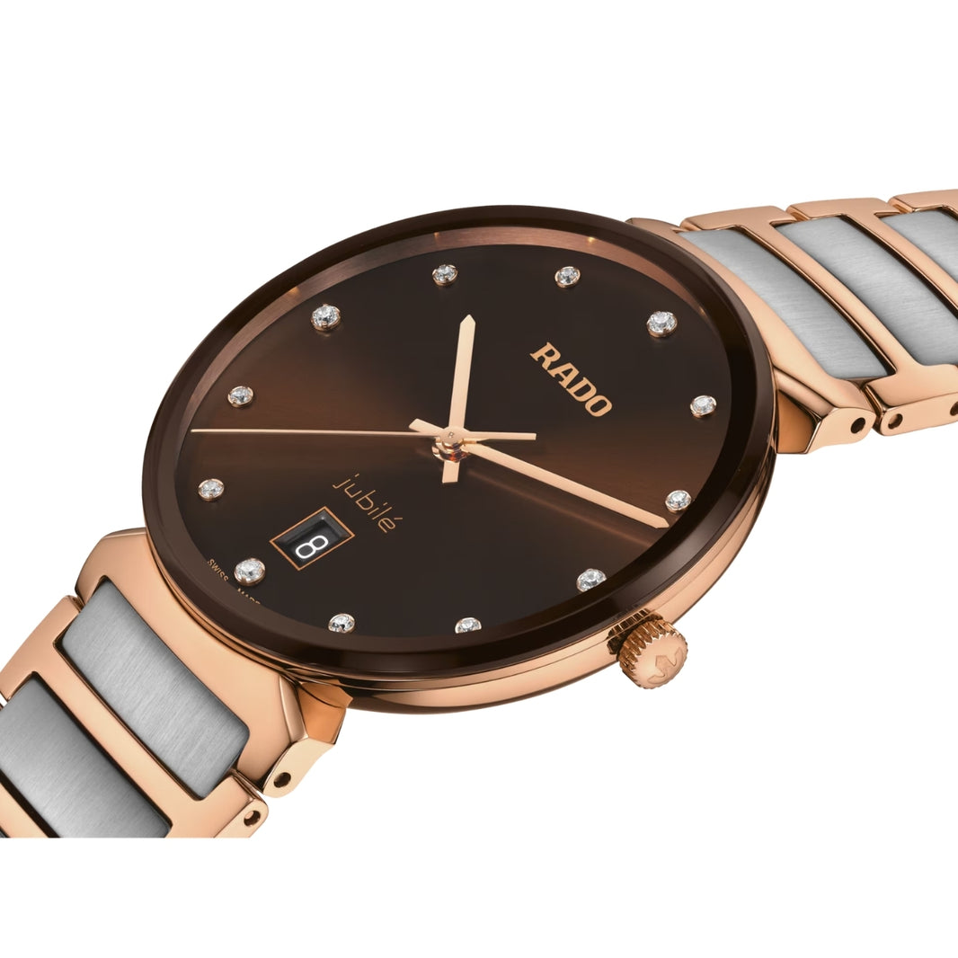 Rado Florence Quartz 38mm Brown Diamond Dial Two-Tone Watch R48918713