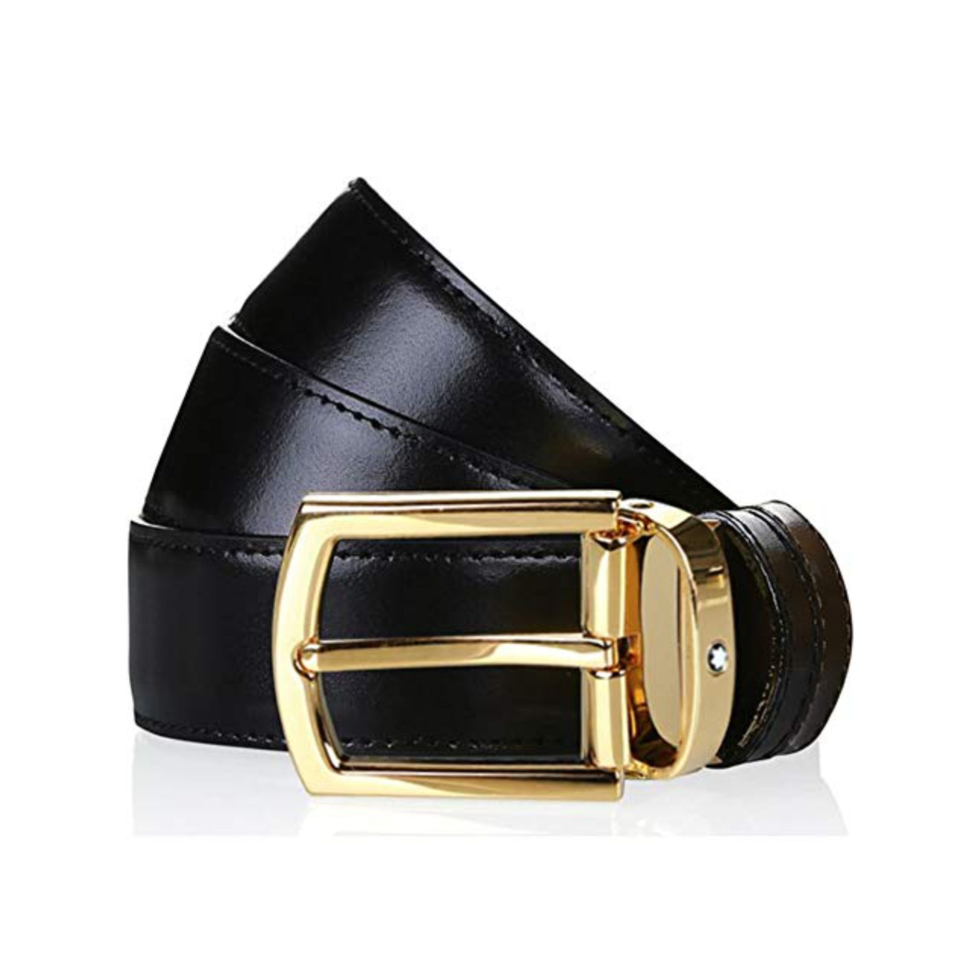 Shop Montblanc Black Leather Belt | Luxury Time