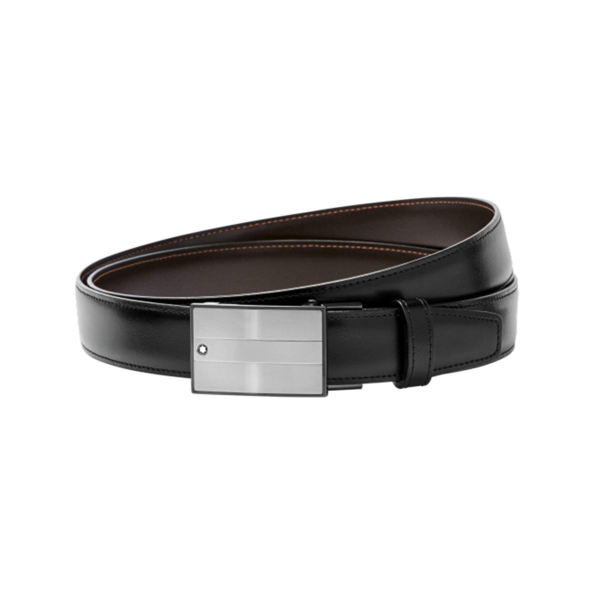 Montblanc Belt - Reversible Black & Brown Leather Strap