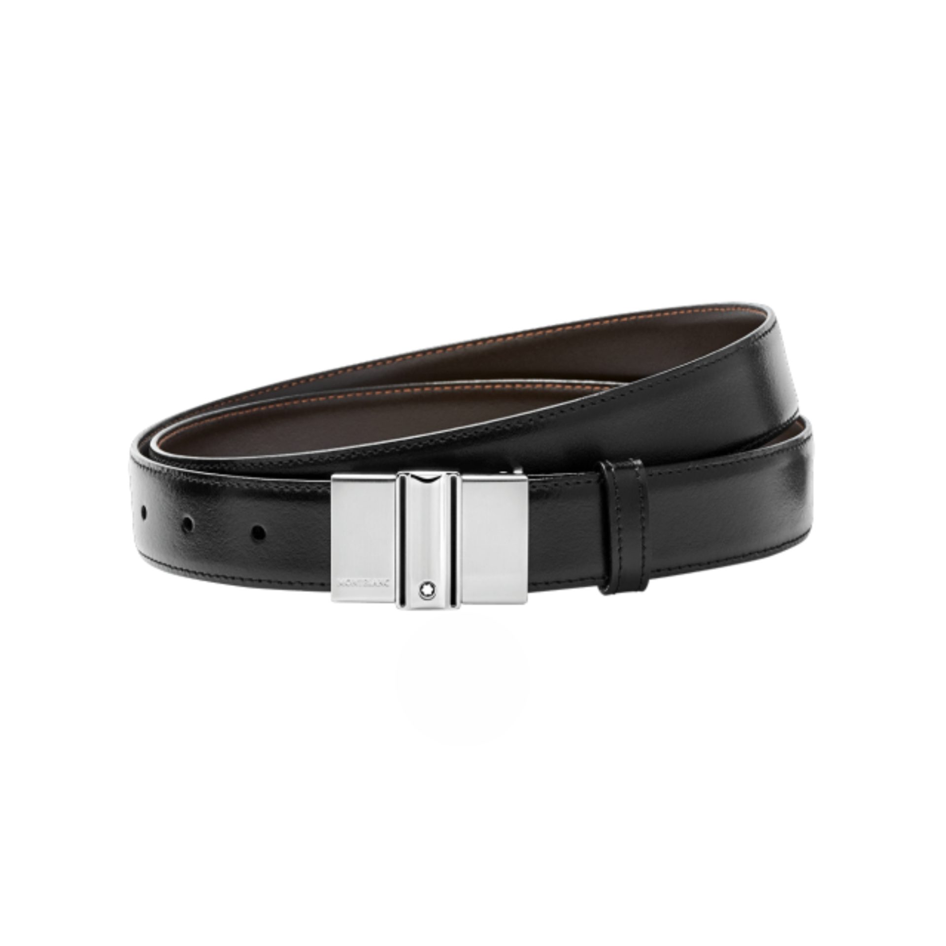 Montblanc Leather Belt With Reversable Strap - Black/Brown