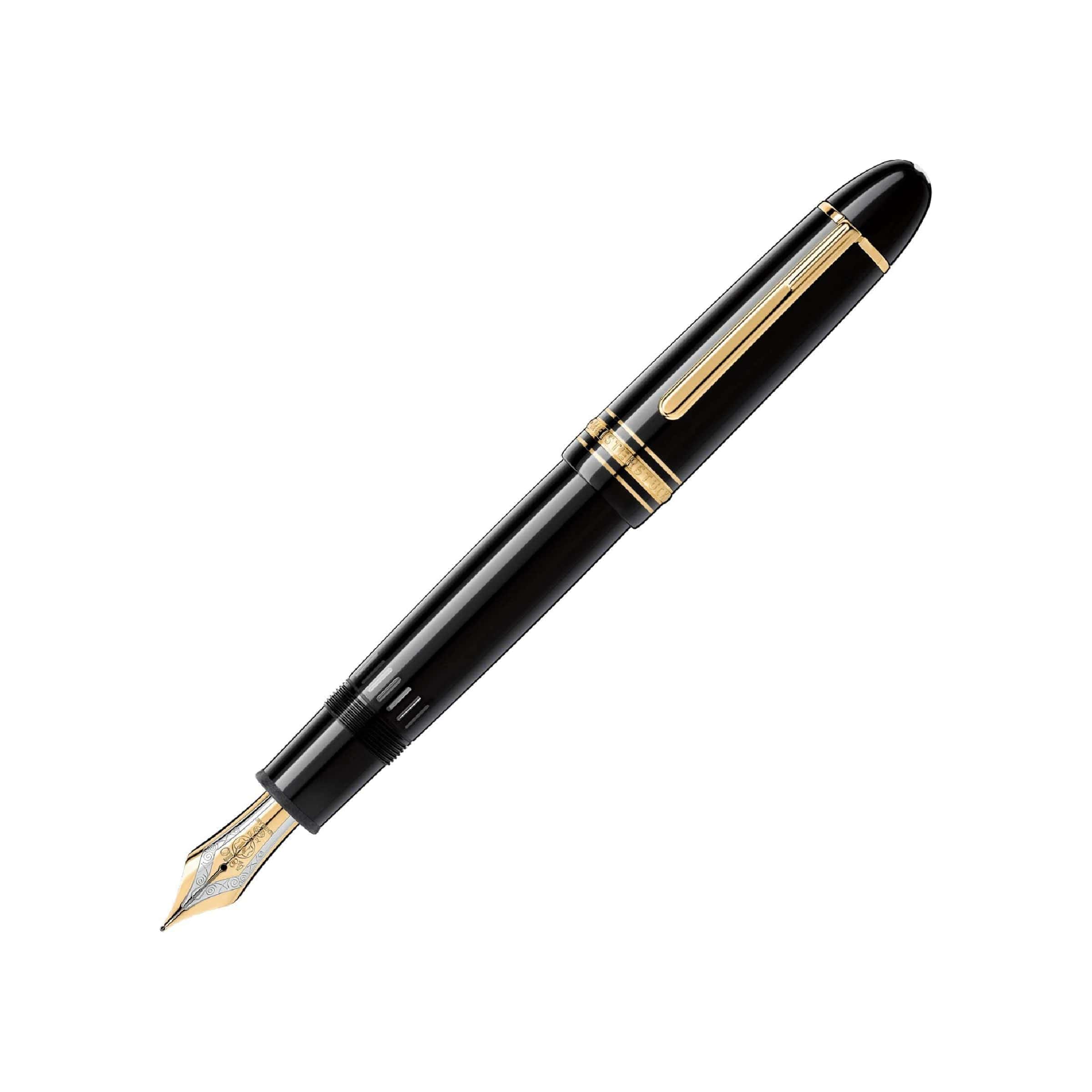 Montblanc Meisterstuck Fountain Pen - 149 Black - Gold Trim - Pen Boutique  Ltd