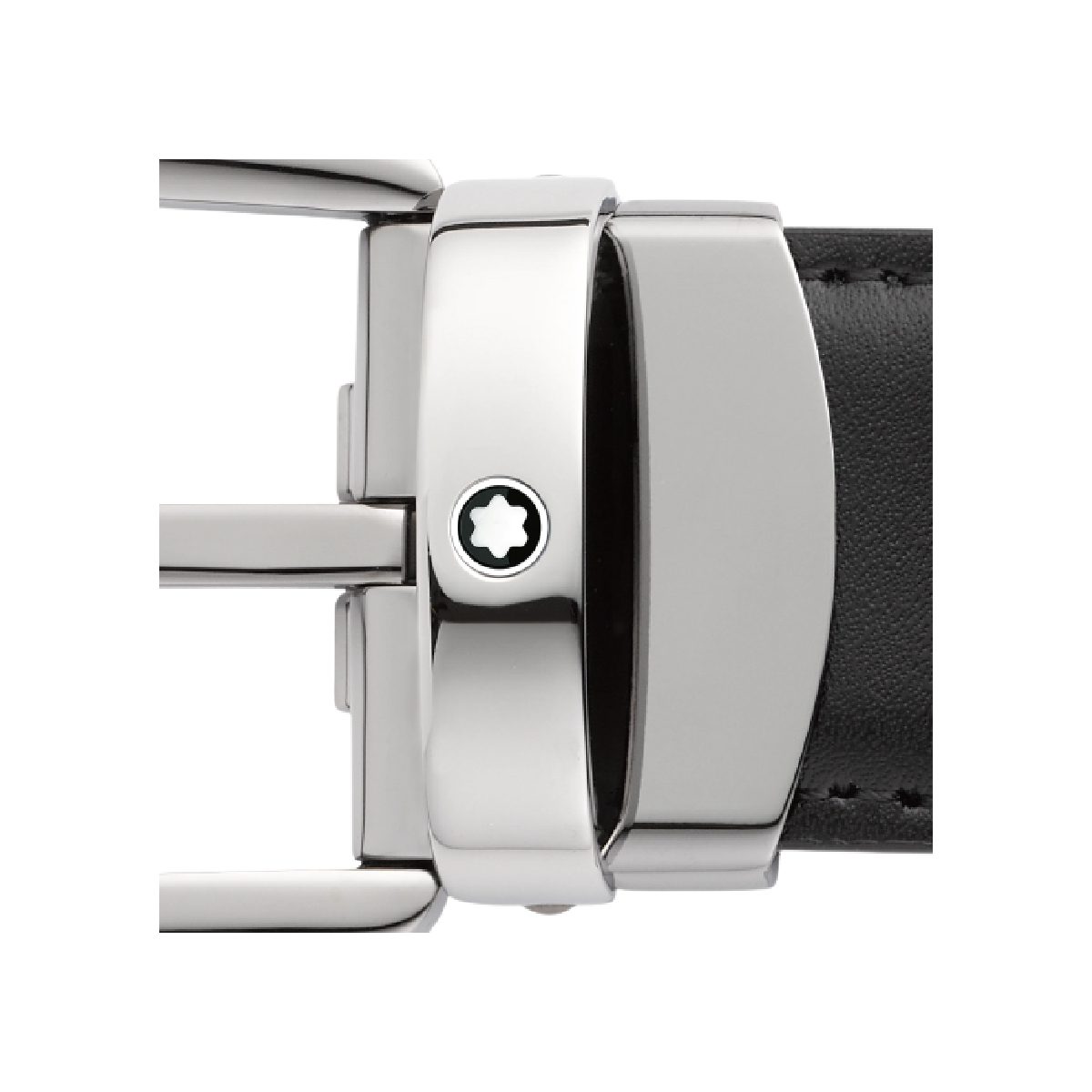 Buy Montblanc Horseshoe Shiny Ruthenium Black/Brown Belt