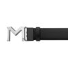 Montblanc M Buckle 35Mm Reversible Leather Belt Black/Gray - Image 2