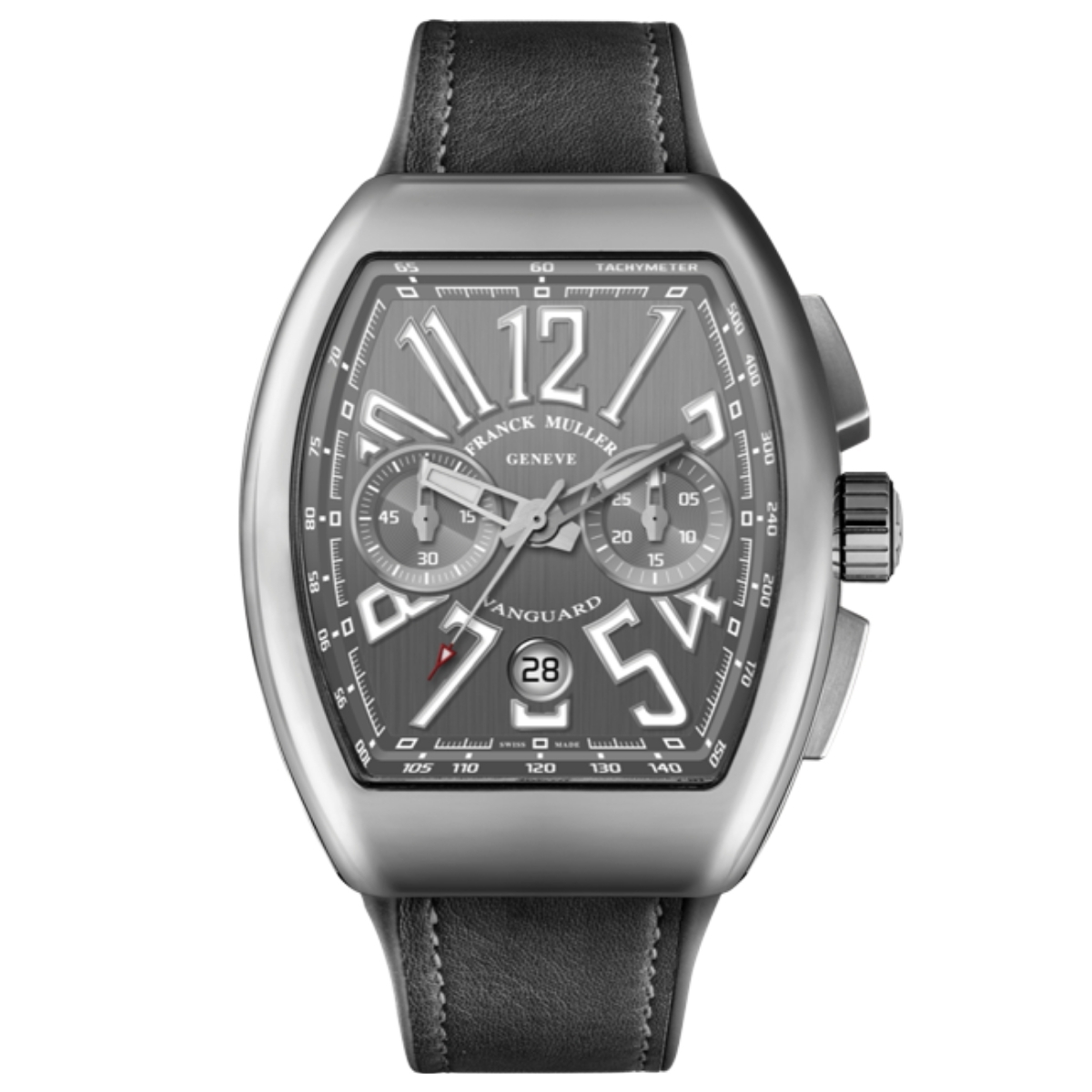 Franck Muller 45 V Vanguard chronograph dual time steel luxury Swiss watch-Luxury Time