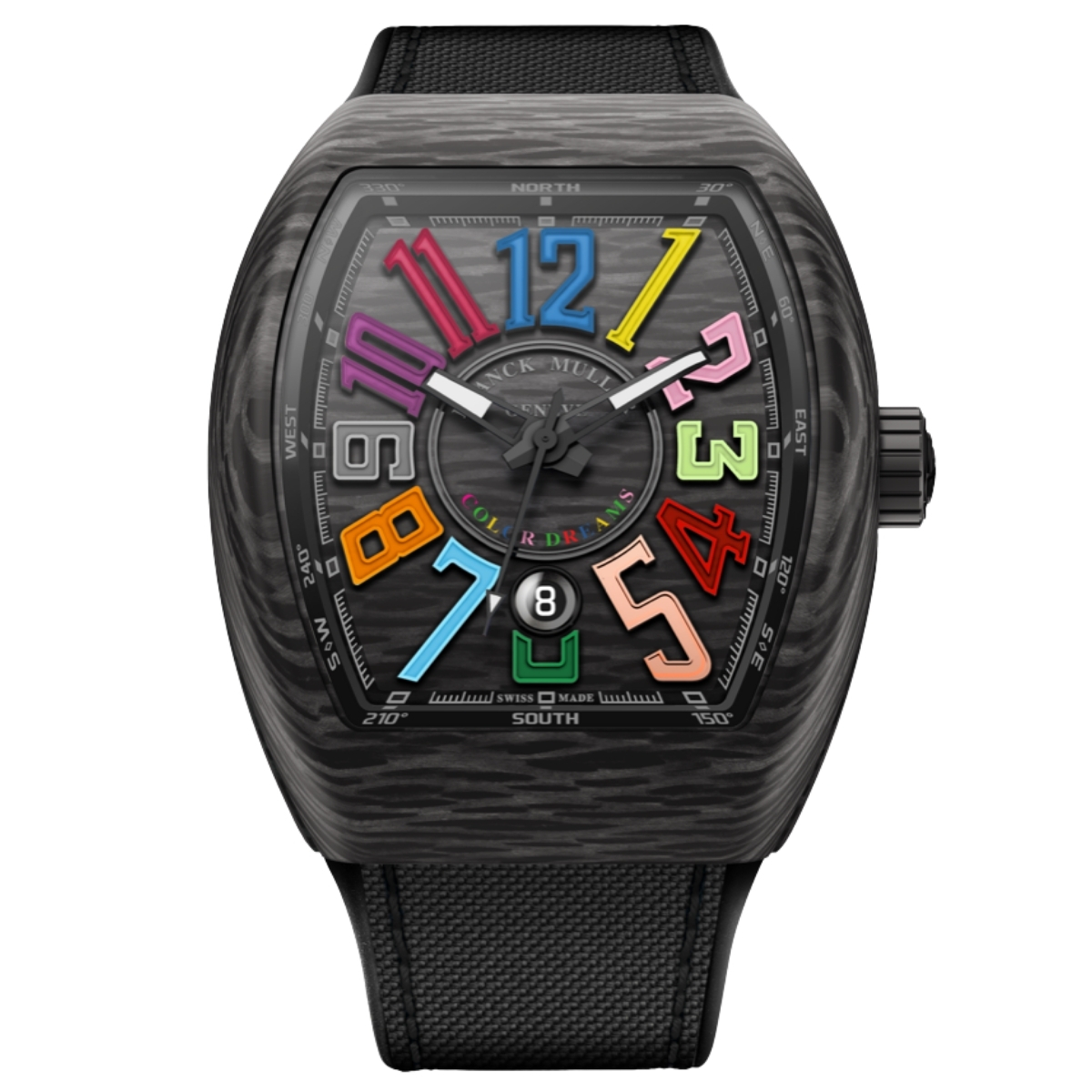 Franck Muller V 45 SC DT Vanguard Carbon Multicolor Luxury Swiss Watch-Luxury Time