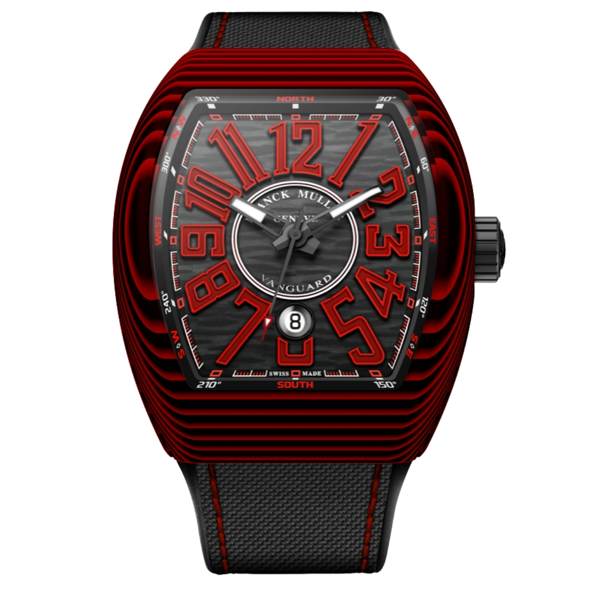 Franck Muller V 45 SC DT Vanguard Carbon Red Luxury Swiss Watch-Luxury Time