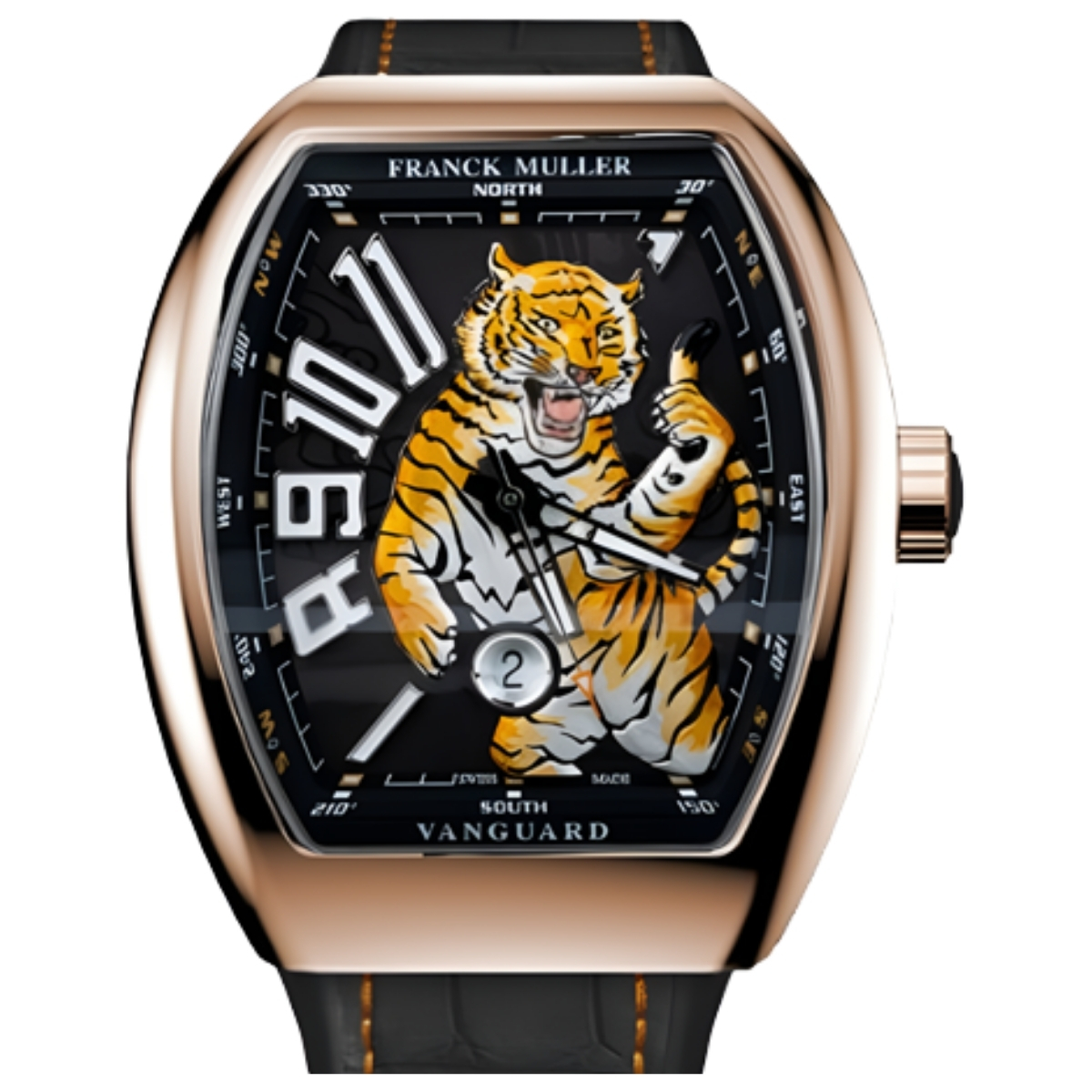 Franck Muller V 45 SC DT Tiger Vanguard 5N Luxury Swiss Watch-Luxury Time