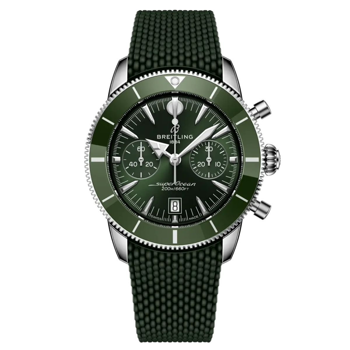 breitling superocean heritage automatic green men watch ab0156361l1s1